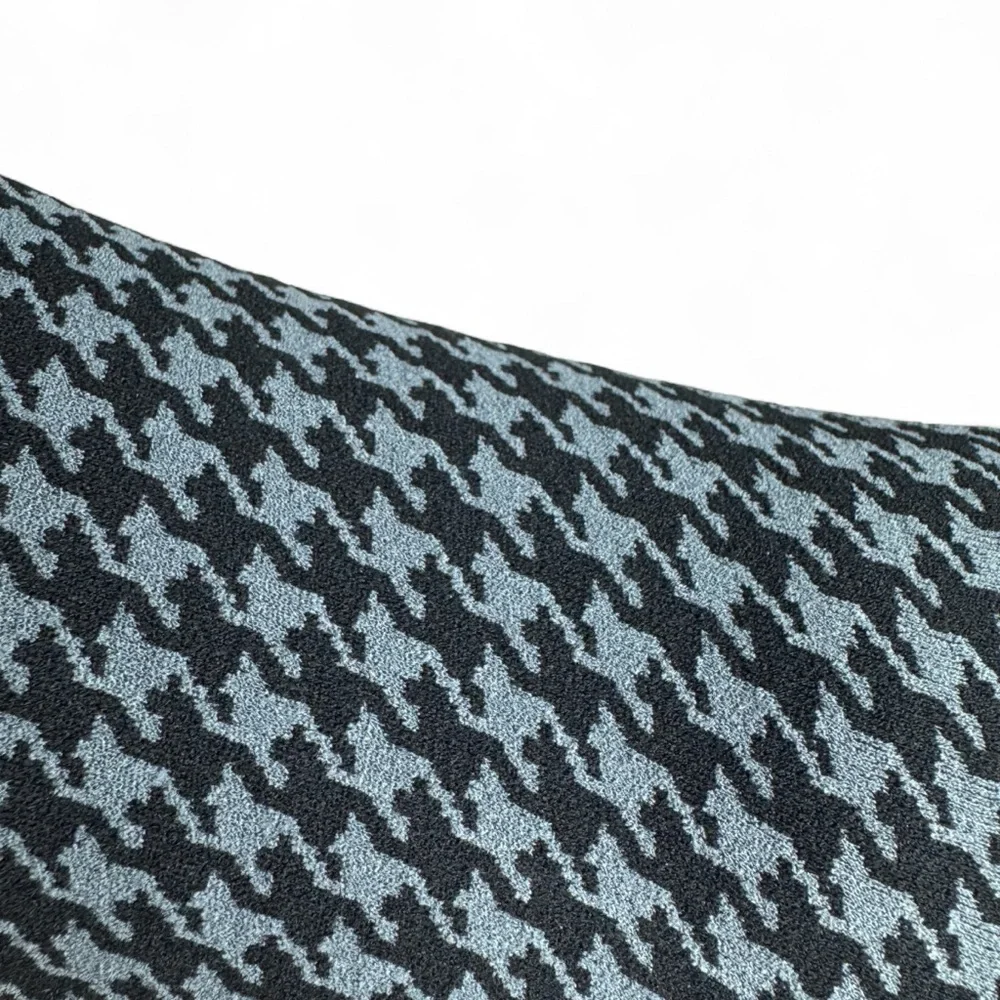 HUE Houndstooth Nylon Knee High Socks Womens One Size Fits Most Black Gray Steel